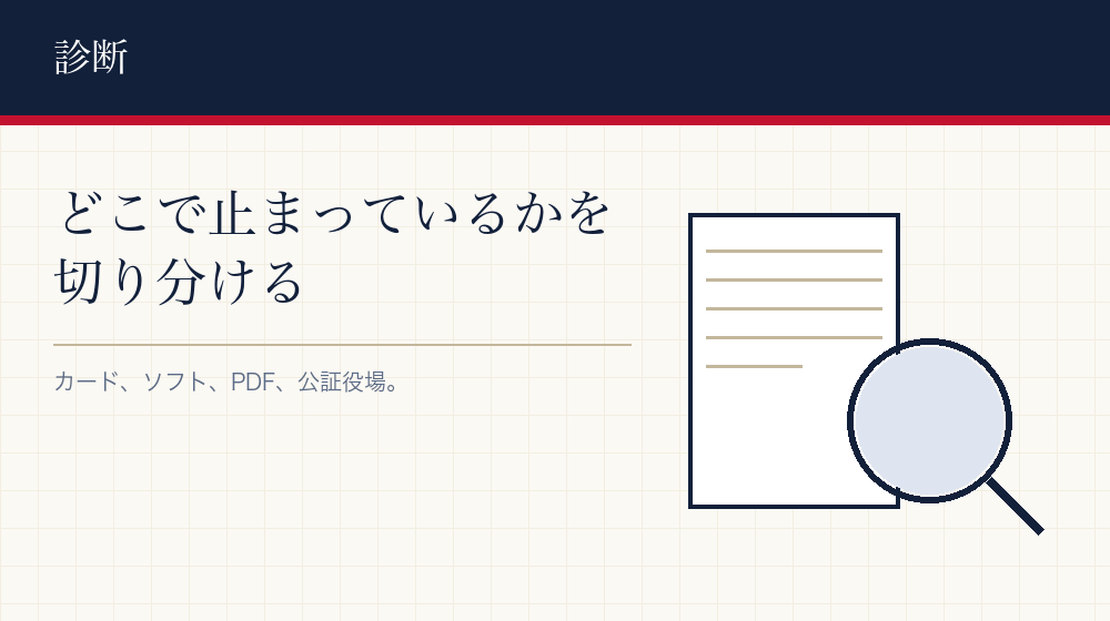 動かないときの切り分け方