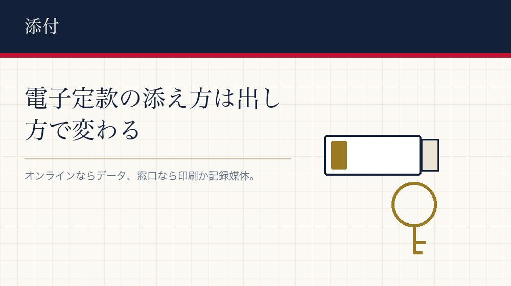 電子定款をどう添えるか