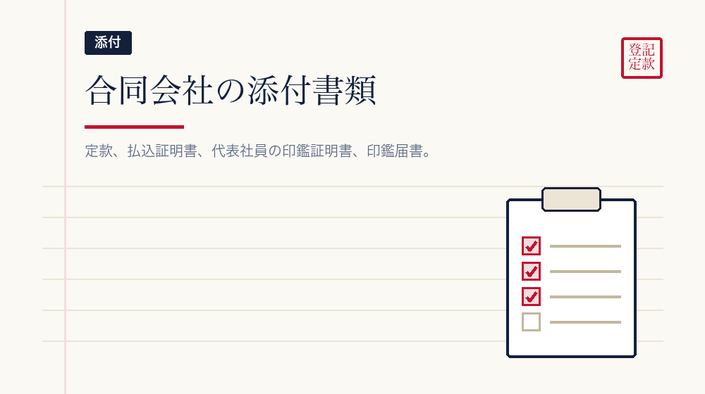 添付書類——認証がないぶん軽い