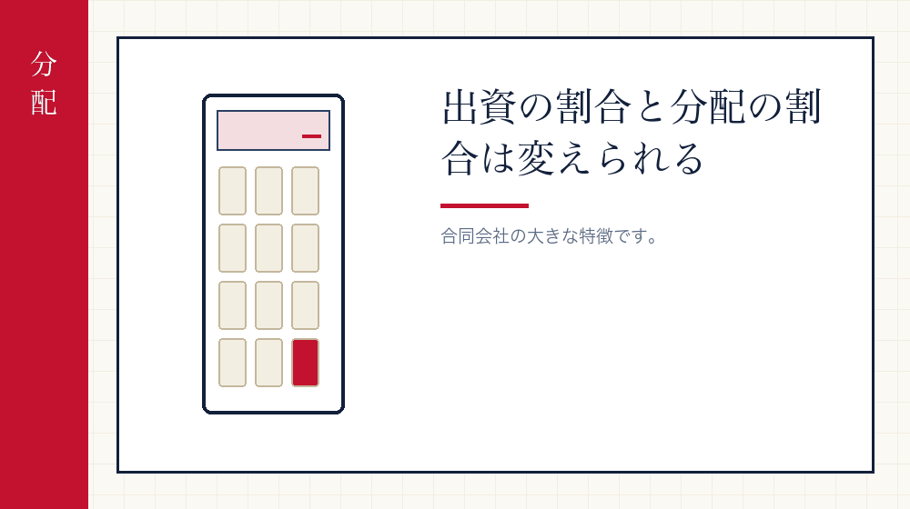 利益の分配を決める