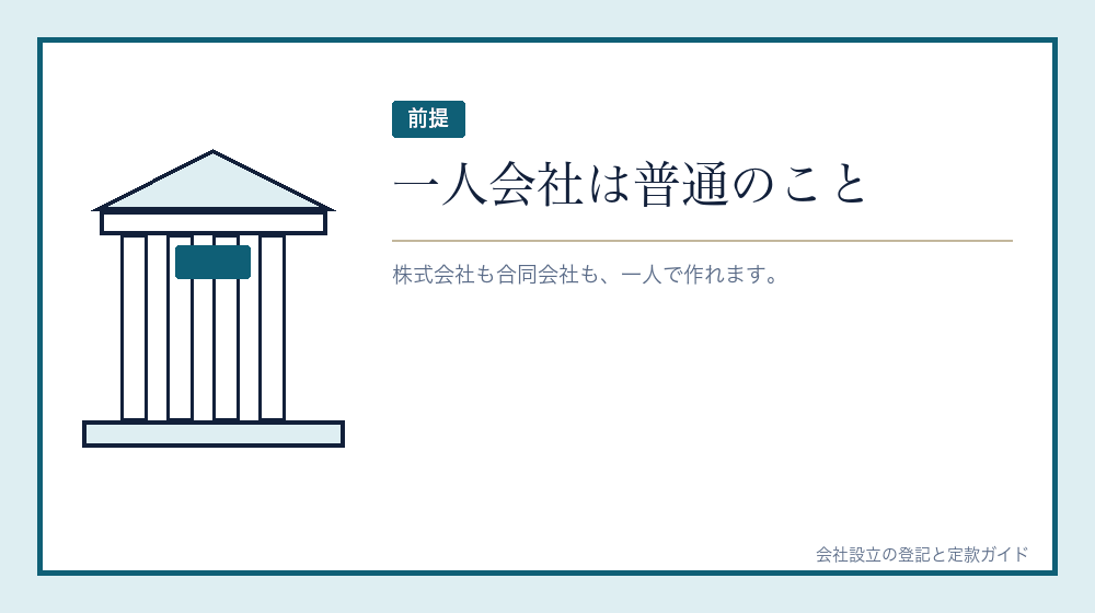 一人でも会社は作れる