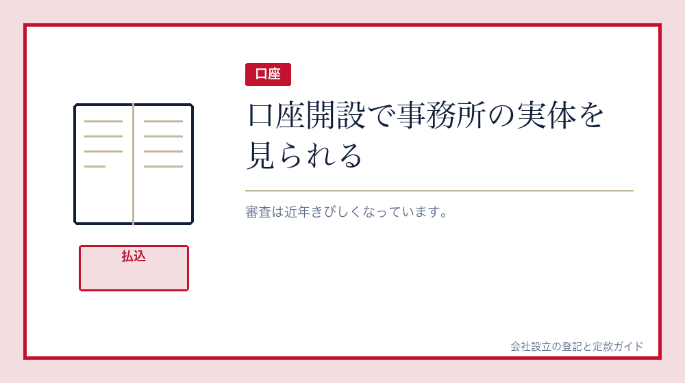 法人口座と本店