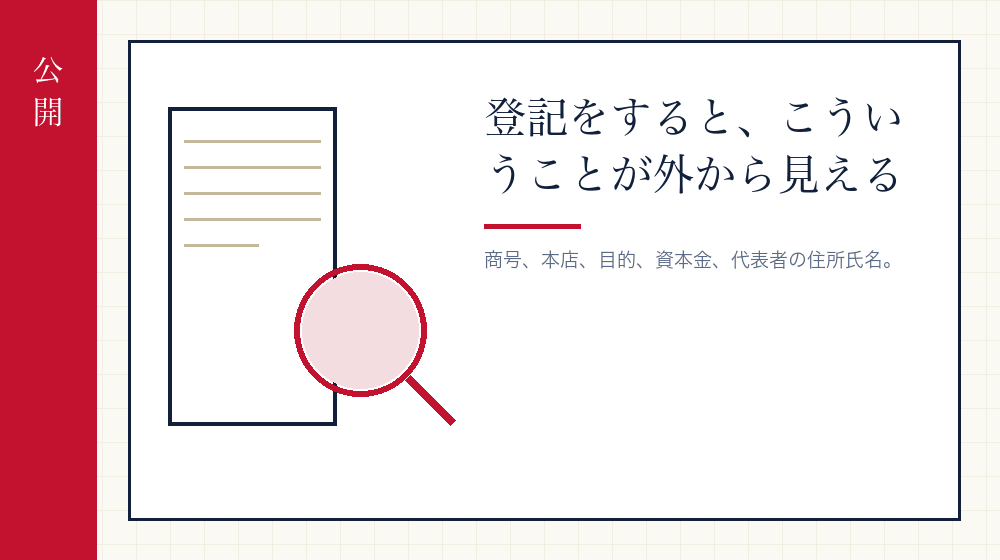 登記をすると、何が公開されるのか