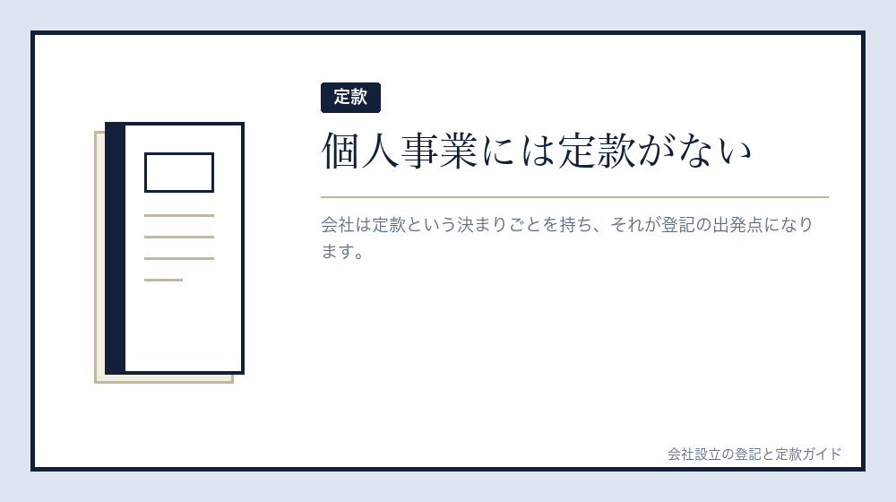 定款が要るかどうか、という分かれ目