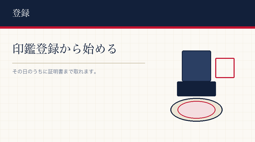 印鑑登録がまだの場合