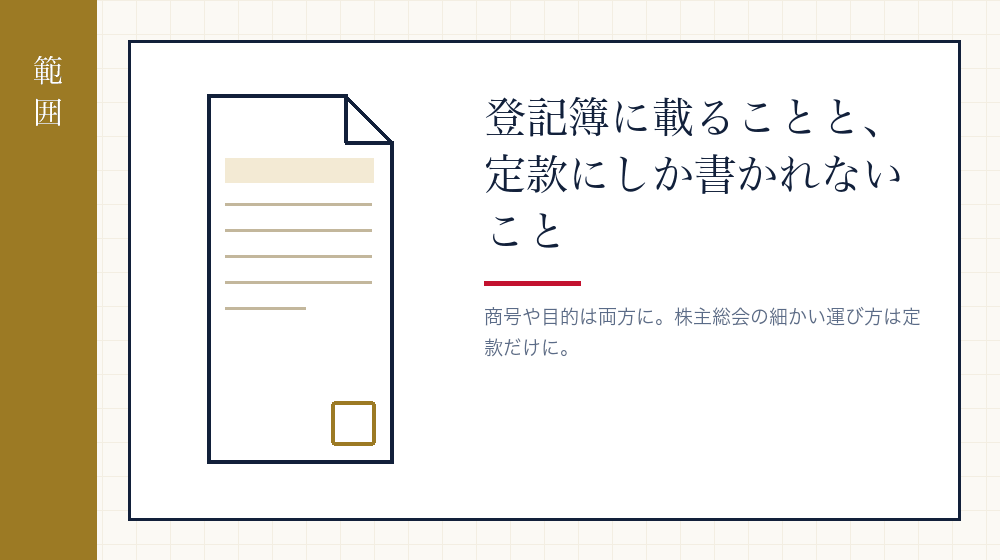 登記簿に載ること、載らないこと