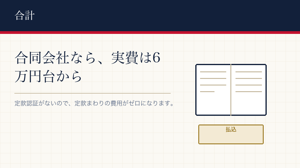 合同会社の実費を積み上げる