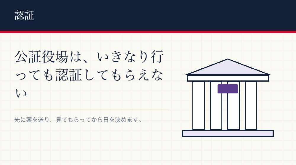 手が止まる二つめ——公証役場とのやり取り
