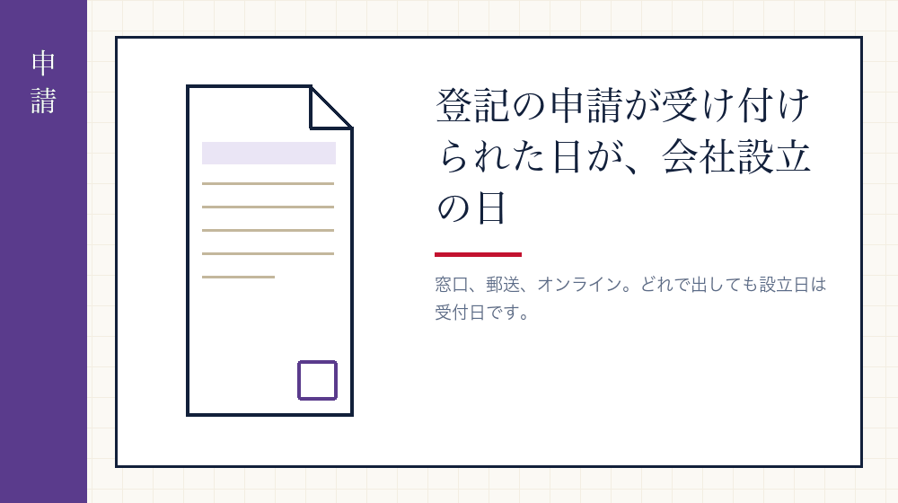 登記を申請する——ここで会社が生まれる