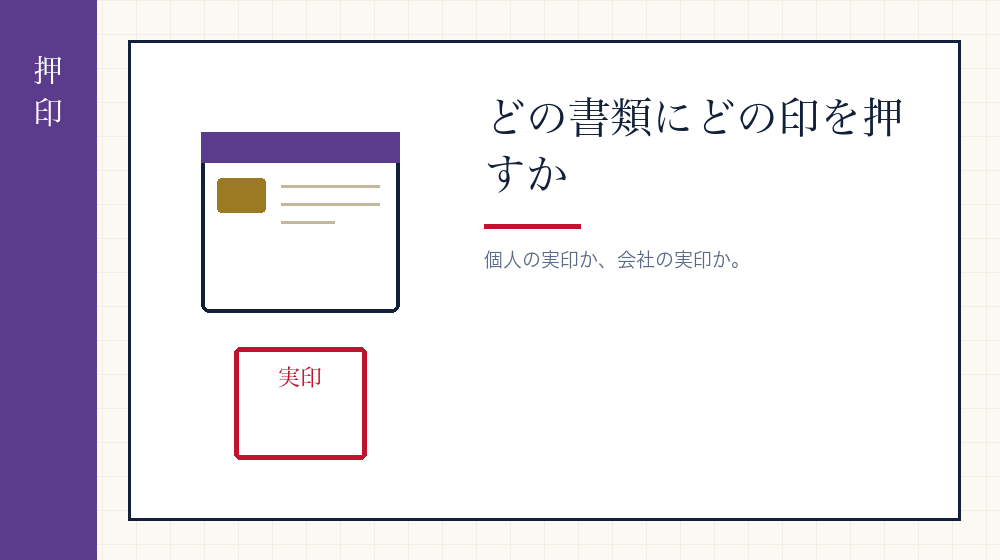 押印の場所を間違えない