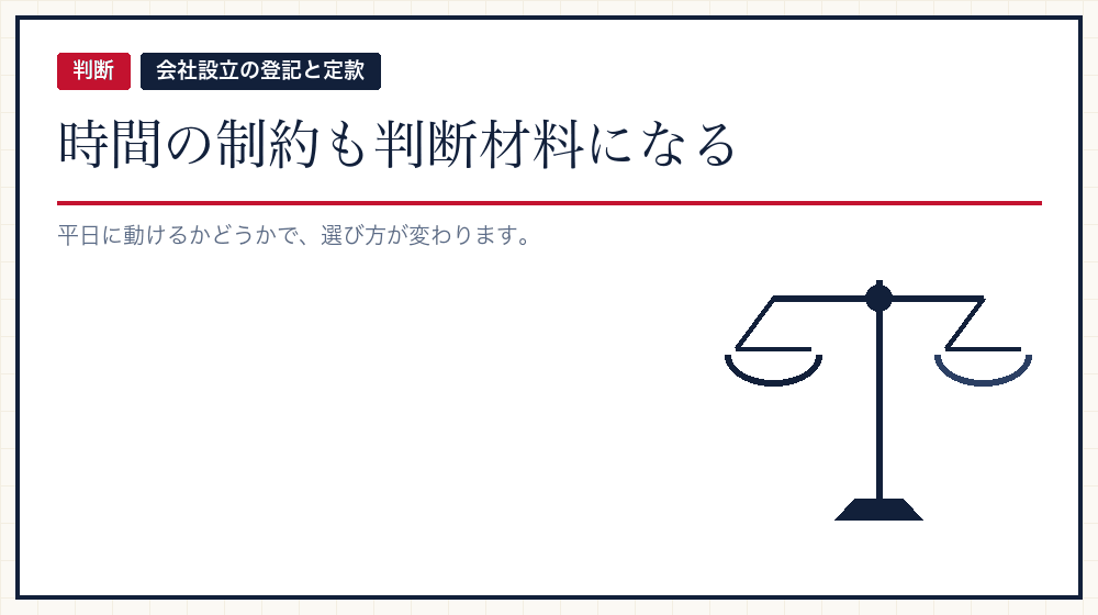 会社設立の形を選ぶときの視点