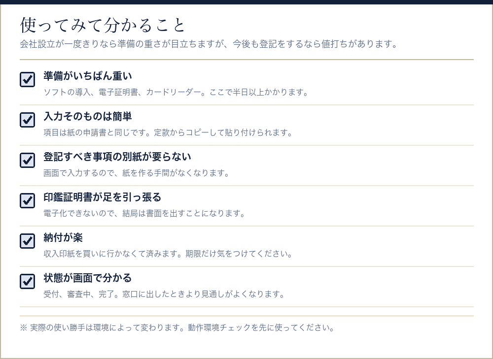 申請用総合ソフトを使ってみて分かることをまとめたチェックリスト