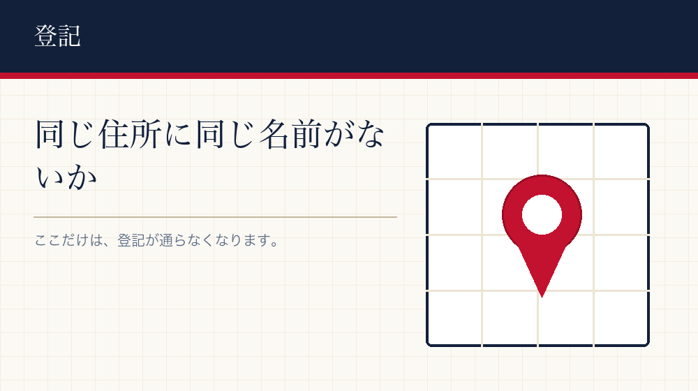 同一商号・同一本店を確かめる