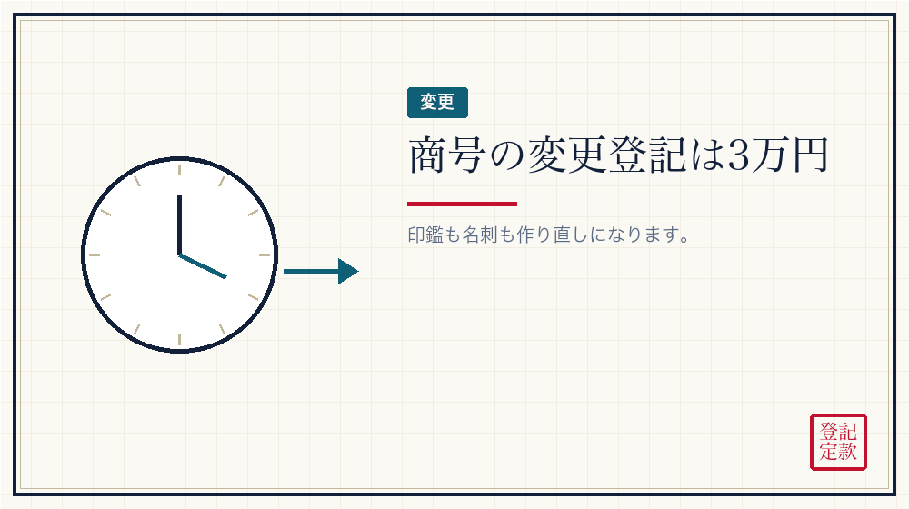 商号を変えるときのこと
