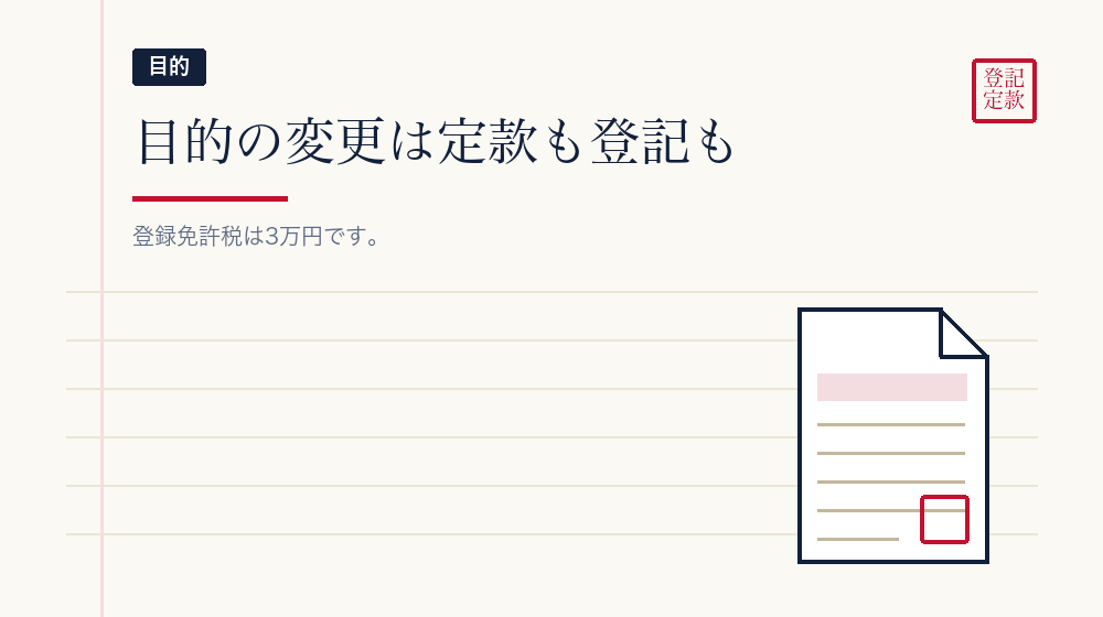 事業目的を変えるとき