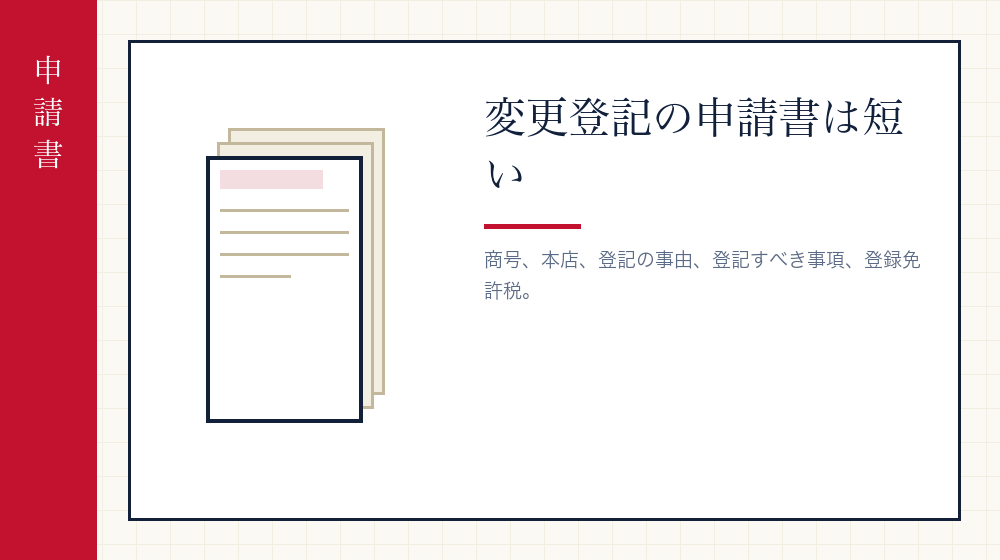 申請書を書く