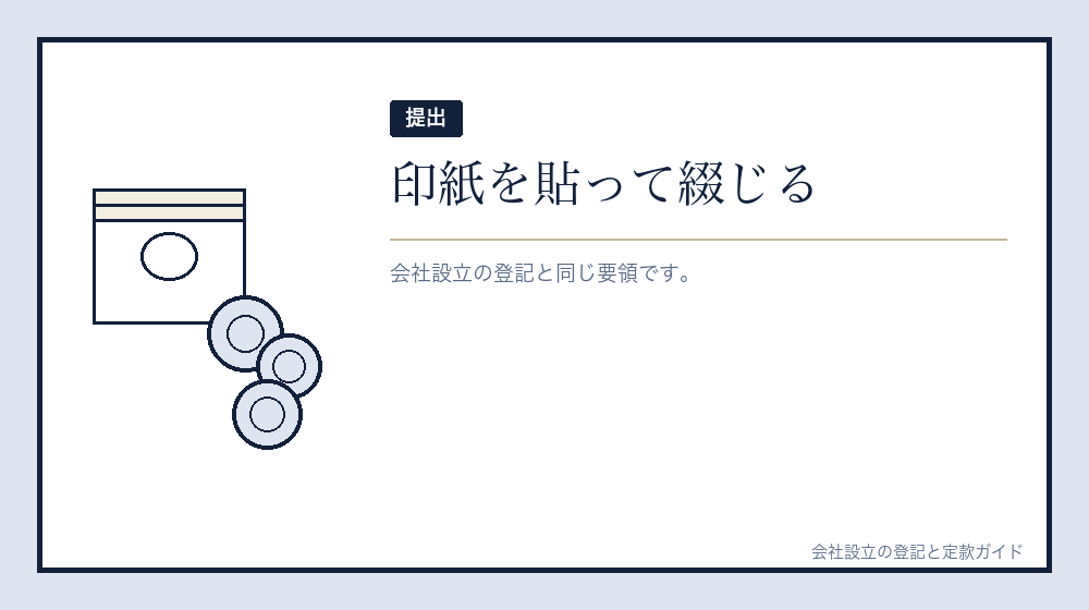 収入印紙と綴じ方