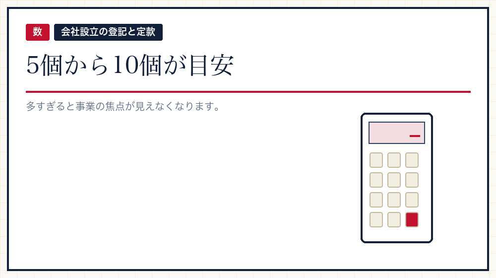 いくつ書くか