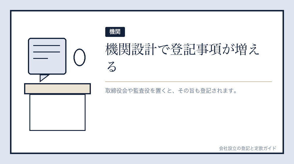 機関設計で変わるところ
