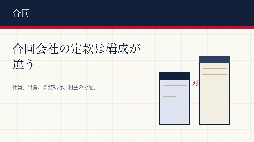合同会社の定款で決めること