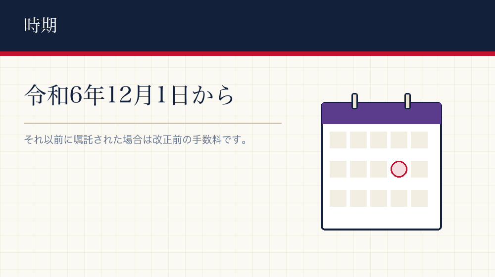 経過措置と適用の時期