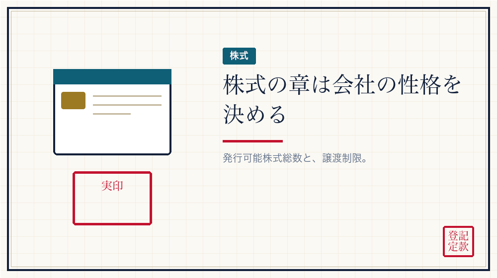 第5条から第8条——株式について