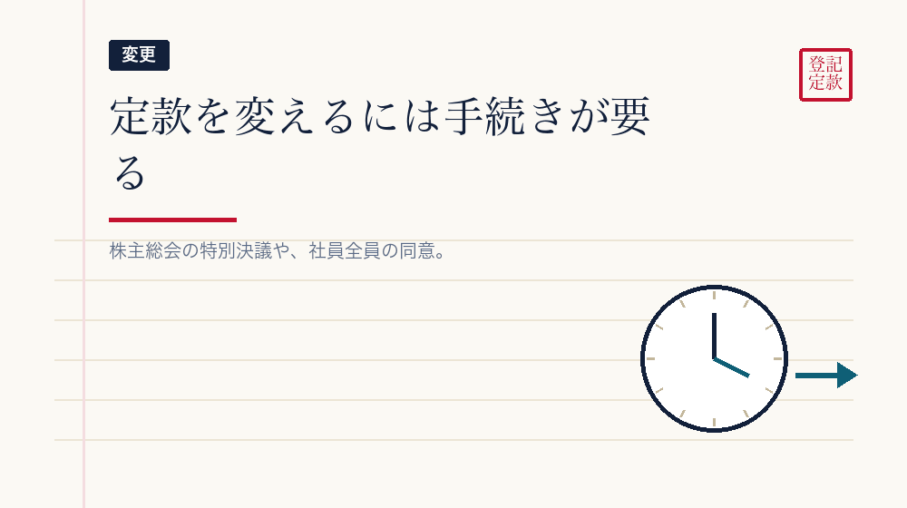 定款を変えるとどうなるか