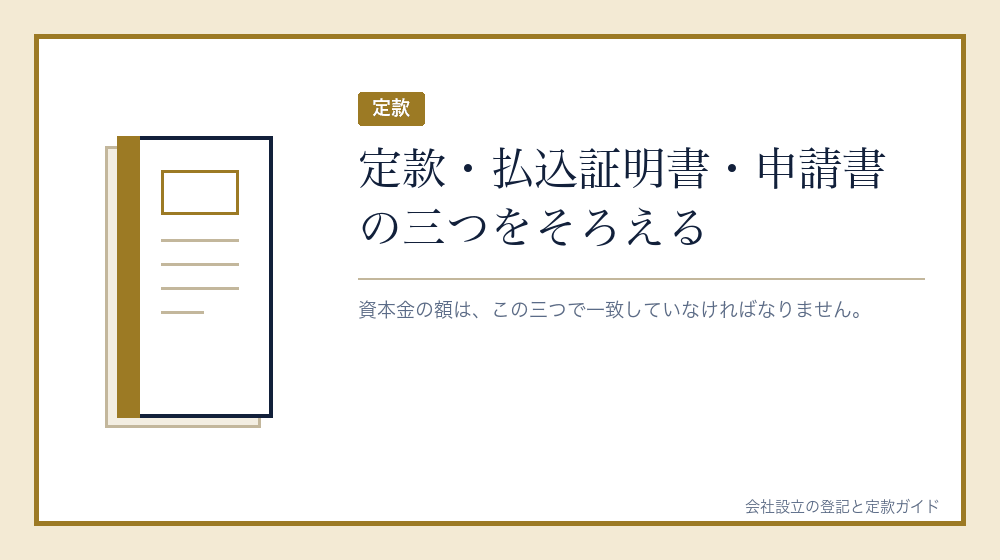 定款に書いた資本金が、そのまま計算のもとになる