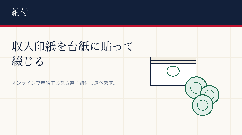 納め方は収入印紙か電子納付